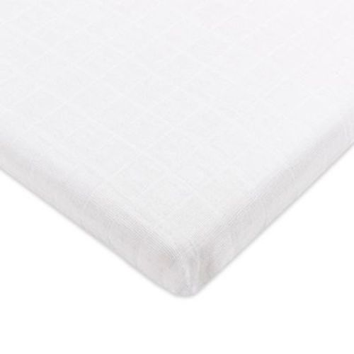 Babyletto Plain White Muslin All-stages Bassinet Sheet
