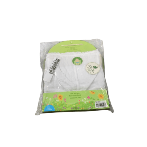 Green Sprouts Muslin Hooded Towel, White