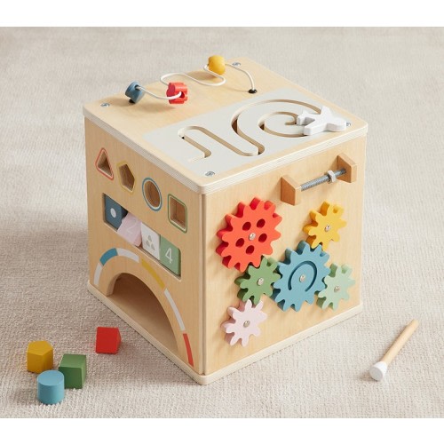 Wooden Busy Cube Sensory Toy | Pottery Barn Kids