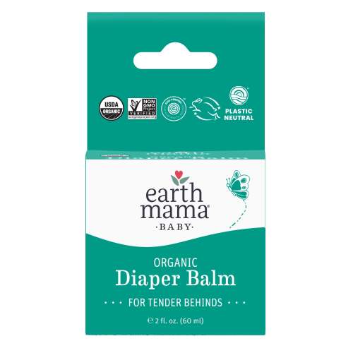 Earth Mama Cloth Diaper Safe Bum Organic Diaper Balm 2 oz Canister