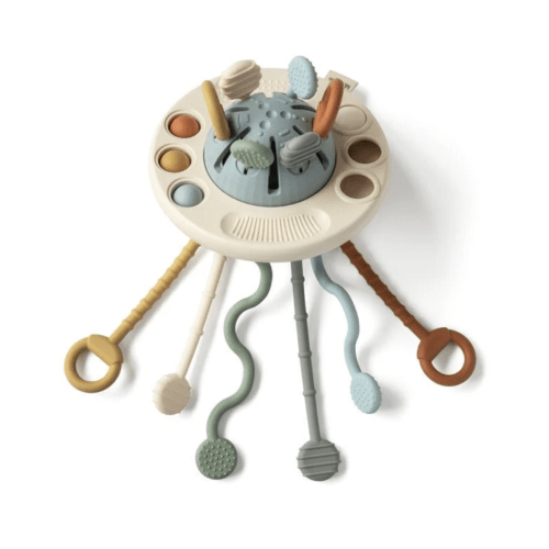 UFO Silicone Pulling Toy - PEARL BLUE