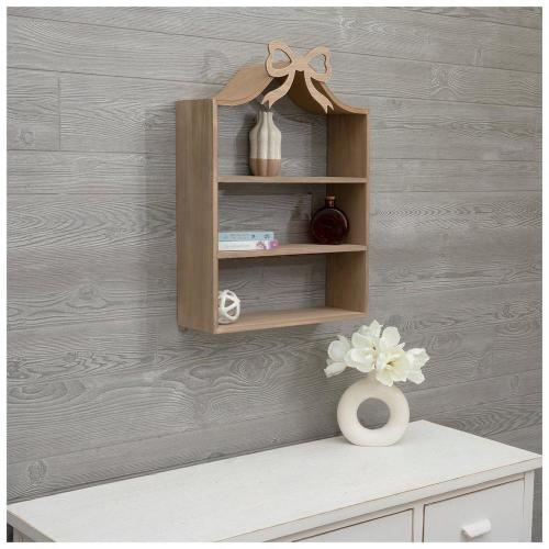 Wood Wall Shelf With Bow