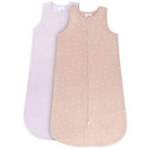 Ely's & Co. Wearable Blanket 100% Cotton Tulip+stripes 12-18 Months 2 Pack