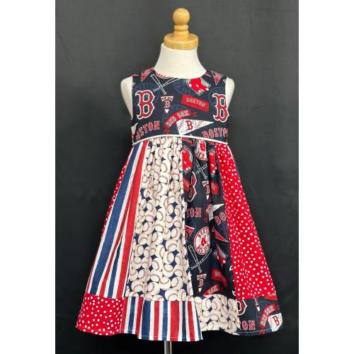 Boston Red Sox inspired Toddler/Girls Dress - Size 18M - Girls 8