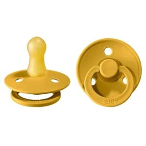Amazon.com : BIBS Pacifiers | Natural Rubber Baby Pacifier | Set of 2 BPA-Free Soothers | Made in Denmark | Mustard | Size 0-6 Months : Baby