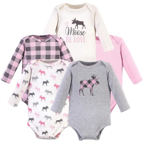 Hudson Baby unisex-baby Cotton Long-sleeve Bodysuits