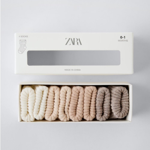 FOUR-PACK OF COLORFUL SOCKS - Light beige | ZARA United States