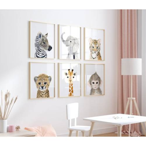 Safari Nursery Decor, Jungle Nursery Prints, Safari Nursery Art Print, Animal Art Elephant, Giraffe, Monkey, Cheetah, Lion, Zebra Nursery - Etsy