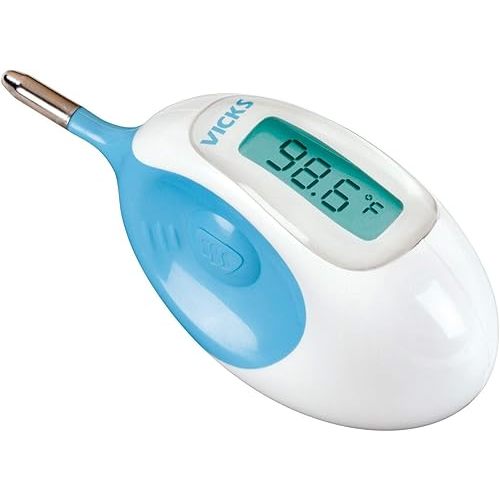 Vicks Baby Rectal Thermometer Baby Thermometer for Rectal Temperature, Short and Flexible Tip with Fast Read Times and Large Digital Display