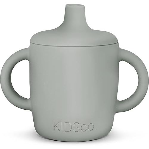 Silicone Sippy Cups for Toddlers 1-3 and Training Sippy Cup for 6 month old Soft Spout and Handles Unbreakable Easy Grip Toddler Cups Spill Proof 5oz/150ml