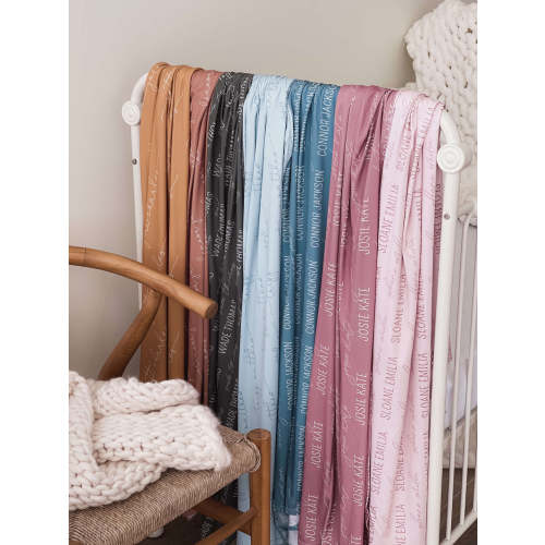 Personalized Baby Name Swaddle Blanket