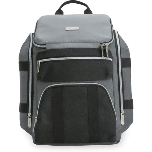 Baby Brezza Ultimate Changing Station Baby Diaper Bag Backpack - Extra Large Capacity Design with 17 Pockets, Perfect for 1 Baby or Twins, Grey