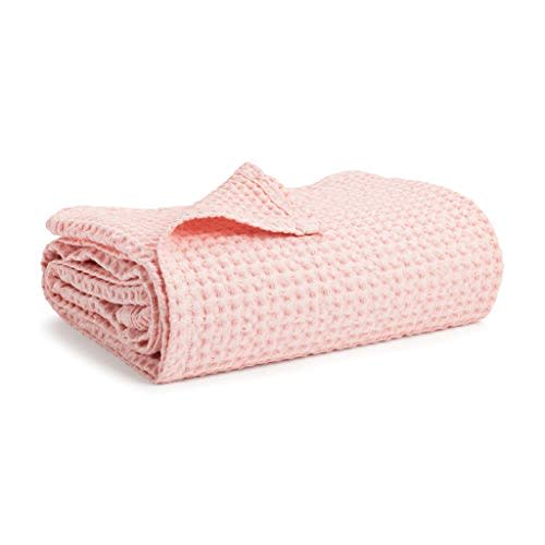 Simka Rose Waffle Baby Blanket Cotton Soft Breathable Swaddle Blanket for Baby Nursery, Stroller & Crib Blanket - Baby Receiving Blankets for Boys & Girls Gender Neutral Toddler Blanket