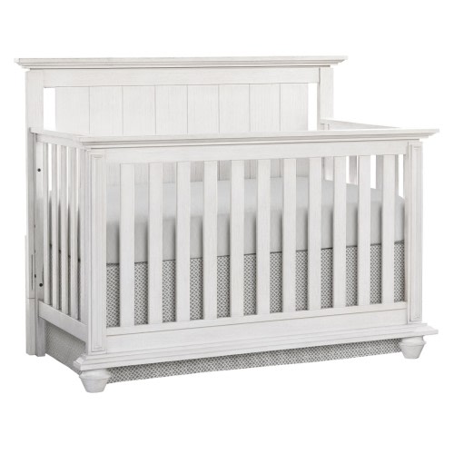 Oxford Baby Langston 4-in-1 Convertible Crib, Weathered White, Wooden Crib