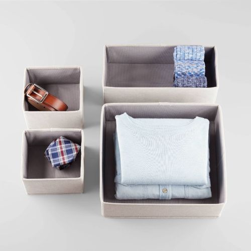 Set of 4 Collapsible Fabric Drawer Organizers - Brightroom™