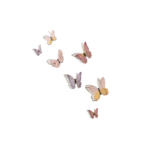 Butterfly Dreams 3-Dimensional Wings Colorful Wall Decals/Stickers