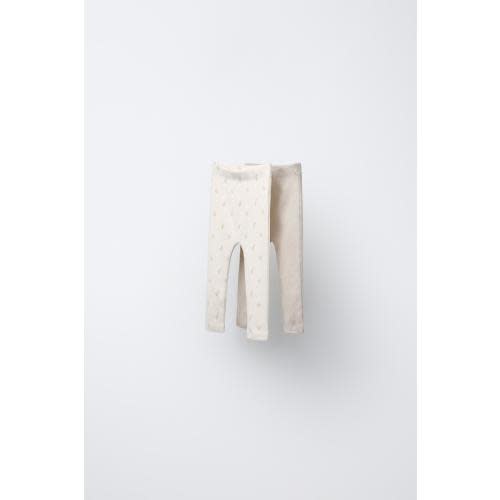 TWO PACK OF PRINTED LEGGINGS - Oyster-white | ZARA United States