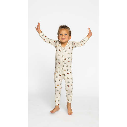 Infant Romper in Safari Cars