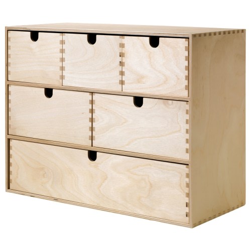 MOPPE Mini storage chest - birch plywood 16 ½x7x12 5/8 "