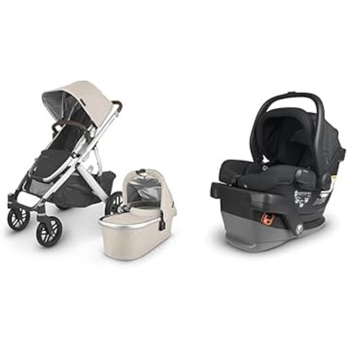 UPPAbaby Travel System, includes Vista V2 Stroller + Mesa Max Car Seat Combo/Bassinet, Toddler Seat, Rain Shield, Storage Bag, Car Seat, Base + Robust Infant Insert Included/DCL VISTA + JAKE MESA