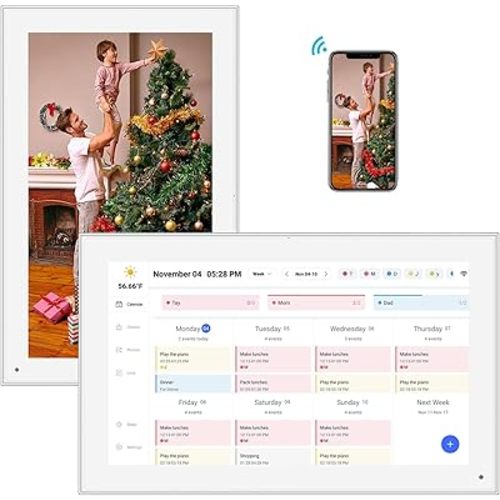 15.6 Inch Digital Calendar Wall Touch Screen Syncs All Calendar Apps To Do List Notepad Family Calendar Electronic Wall Calendar Chore Chart for Kids Adults Meal Planner Smart Calendar