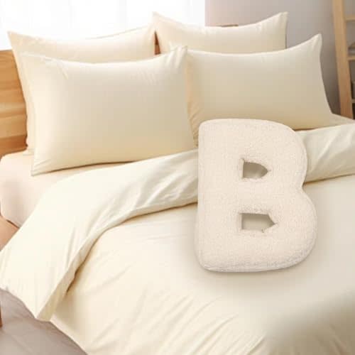 Letter Plush Pillow Soft Initial Throw Cushion Letter Hugging Throw Pillows Decorative Alphabet Throw Pillows for Bed Couch Letter Pillows English Alphabet A to Z for Sofa Bedroom Car Nursery Decor