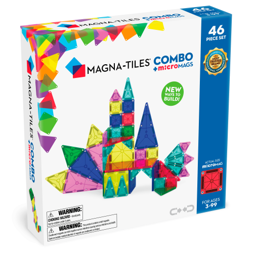 MAGNA-TILES® Combo 46-Piece Magnetic Construction Set, The ORIGINAL Magnetic Building Brand