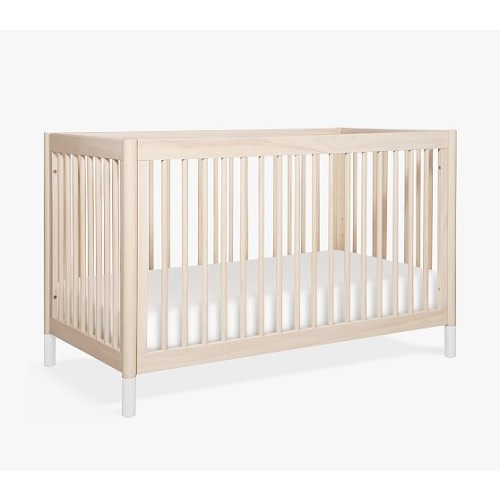 Babyletto Gelato 4-in-1 Convertible Crib, UPS, Washed Natural/White - Washed Natural/White