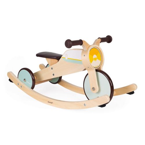 Janod 2-in-1 Convertible Wooden Rocker Tricycle