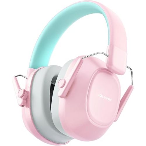 iClever Noise Cancelling Headphones for Kids, SNR 29dB Safety Noise Reduction Ear Muffs for Autism Sensory &Concentration Aid, Ear Hearing Protection for Fireworks/Event/Monster Truck/Concert