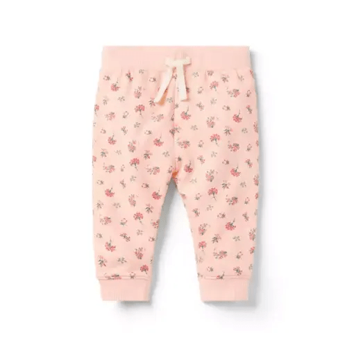 Newborn Pale Pink Floral Baby Floral Jogger by Janie and Jack