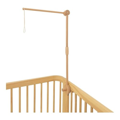 Emmnnic Baby Mobile Arm for Crib - Wooden Crib Mobiles Arm - Boho Decor Holder for Boy & Girl - Mobile Hanger for Babies Nursery Decorations - 31 Inch with Strong Silicon Gasket - Natural Wood