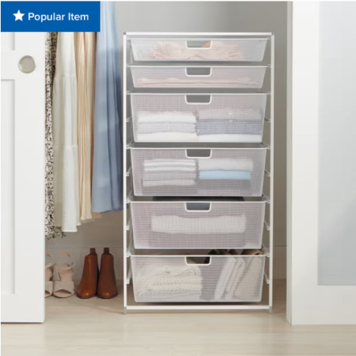 Elfa Wide Tall Drawer Solution | The Container Store
