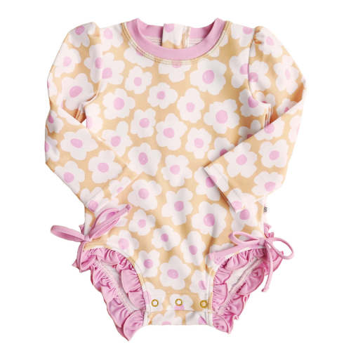 Long Sleeve Rash Guard With Ruffle Bottom | All Prints