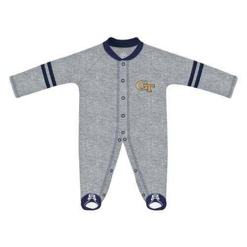 Georgia Tech Yellow Jackets Sports Shoe Footed Romper | College Baby