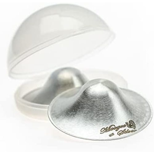 The Original Silver Nursing Cups - Nipple Shields for Nursing Newborn - Newborn Essentials Must Haves - Nipple Covers Breastfeeding - 925 Silver (X-Large Silver Nursing Cups w/Carrying Case)