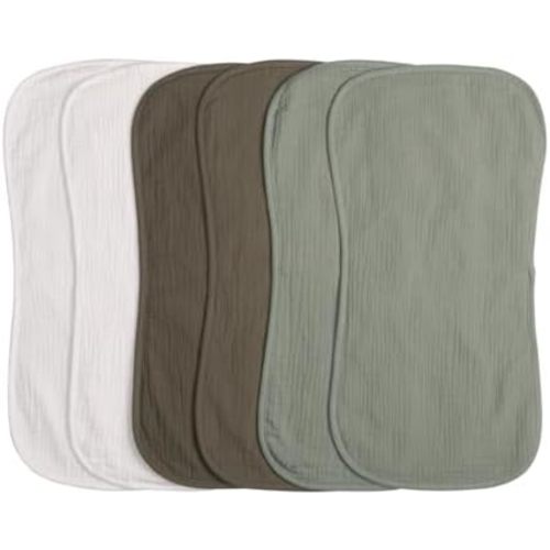 Muslin Burp Cloths 20" x 10",100% Cotton Pack of 6r, Extra Soft and Absorbent,Suitable for both boys and girls