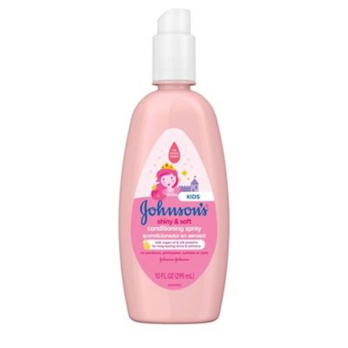 Johnson's Shiny & Soft Kids' Hair Conditioning Spray, Argan Oil & Silk Proteins, for Toddlers' Hair - 10 fl oz
