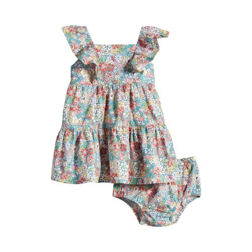 Baby Matching Family Moments Floral Flutter Sleeve Dress & Bloomers Set, 3M