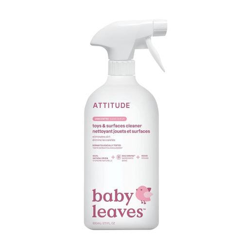 ATTITUDE Toy and Surface Cleaner, EWG Verified Multi-Surface Products, Vegan, Naturally Derived Multipurpose Cleaning Spray, Unscented, 27.1 Fl Oz
