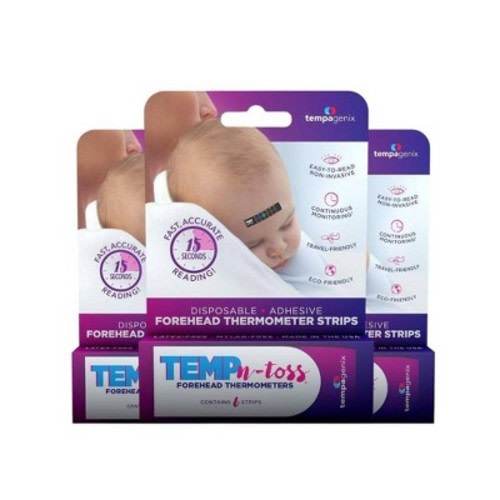 Tempagenix Temp-N-Toss Forehead Thermometer Strips - 3pk/18 Strips