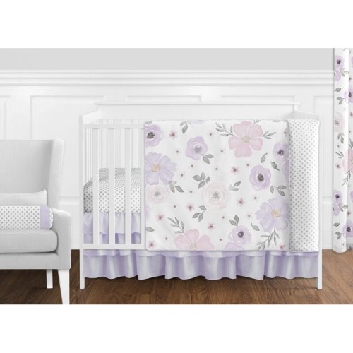 Sweet Jojo Designs Watercolor Floral 11 Piece Crib Bedding Set & Reviews | Wayfair