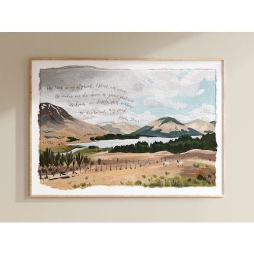 The Lord is My Shepherd Scripture Wall Art / Psalm 23 / Bible - Etsy (18x24)