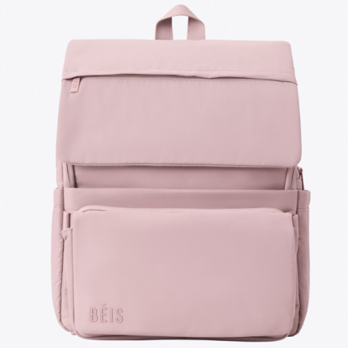 BÉIS 'The Ultimate Diaper Backpack' in Atlas Pink - Best Pink Backpack Diaper Bag