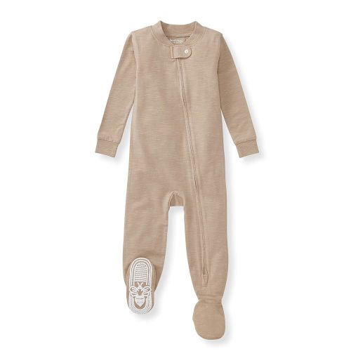 Burt's Bees Baby Unisex Baby Honeysoft Sleeper Pajamas, Zip Front Non-slip Footed Footie Pjs, Organic Cotton & Lyocell