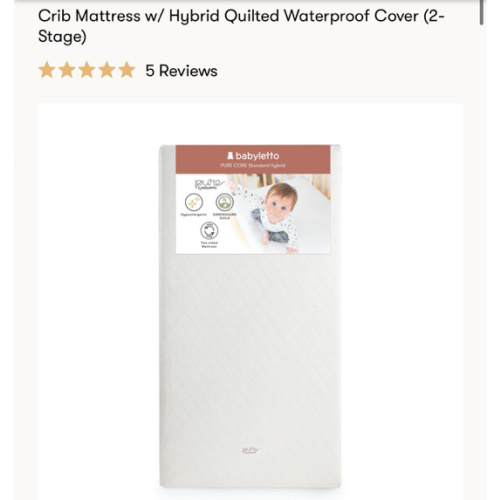 Pure Core Crib Mattress | Crib Mattress w/ Waterproof Cover – Babyletto