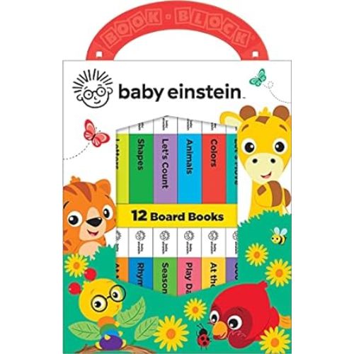 Baby Einstein - My First Library Board Book Block 12-Book Set - First Words, Alphabet, Numbers, and More! - PI Kids