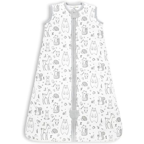 Mama Cheetah Baby Sleep Sack 2.5 TOG, Winter Baby Sleeping Bag with 2-Way Zipper, Organic Cotton Swaddle Transition Wearable Blanket for Boy Girl Infant Toddler, 0-6 Months