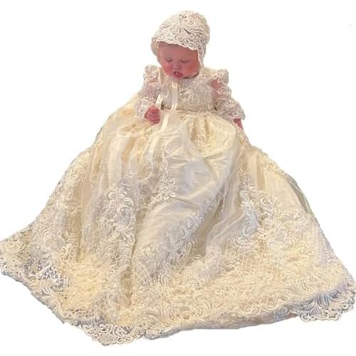 A Full Pearl Dress for Baby Girl Baptism Dress