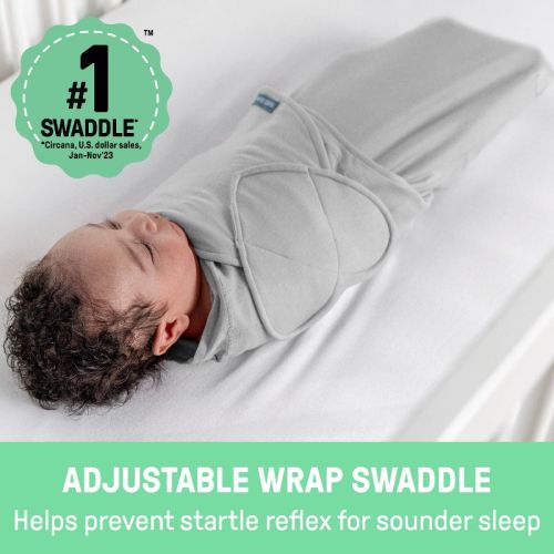 Swaddleme By Ingenuity Monogram Collection Swaddle Wrap, For Ages 0-3 Months - Rising Sun - 3pk